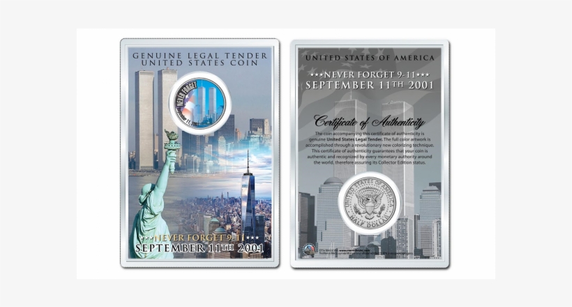 World Trade Center 9/11 "never Forget" Jfk Kennedy - World Trade Center - Never Forget Jfk Half Dollar Us, transparent png download