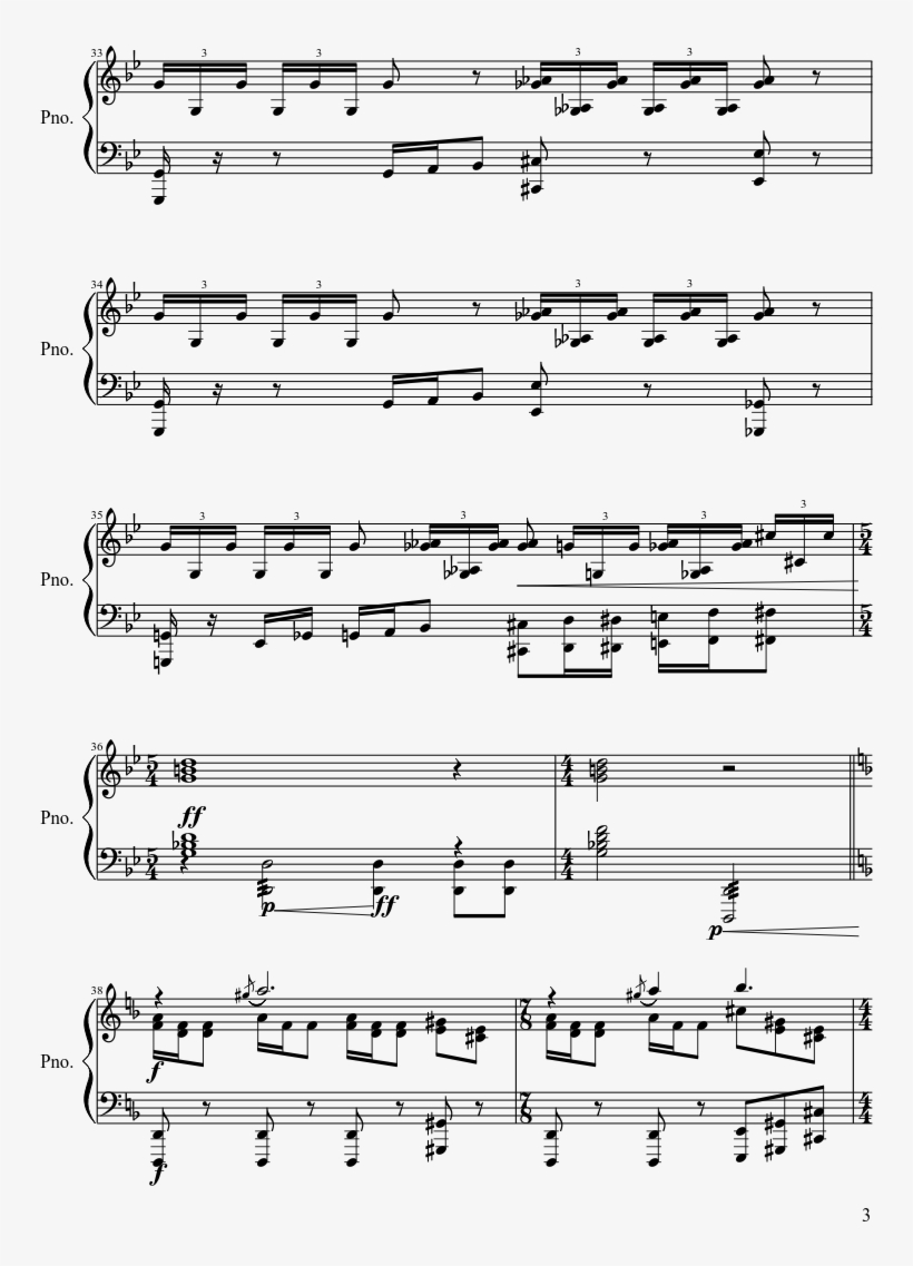 Godzilla Sheet Music Composed By Composed By Alexandre - Godzilla 2014 Trumpet Sheet Music, transparent png download