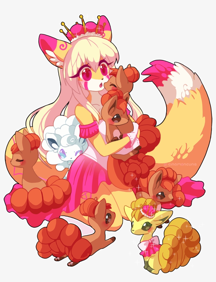 Vulpix Pile - Cartoon, transparent png download