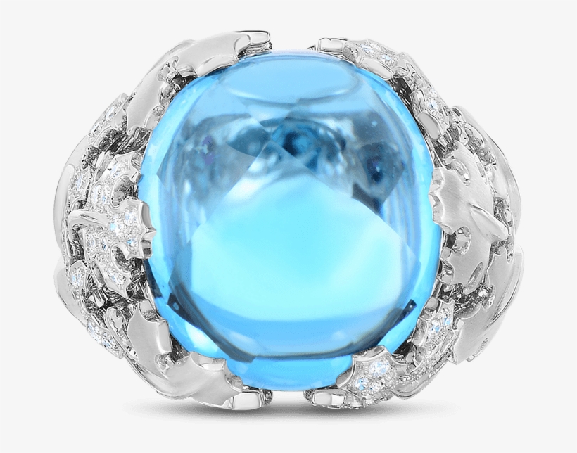 Roberto Coin Garden 18k White Gold Cabachon Ring - Opal, transparent png download