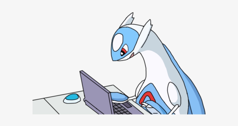 Latios Use Computer Remake By Redeyelatios - Latios On A Computer, transparent png download