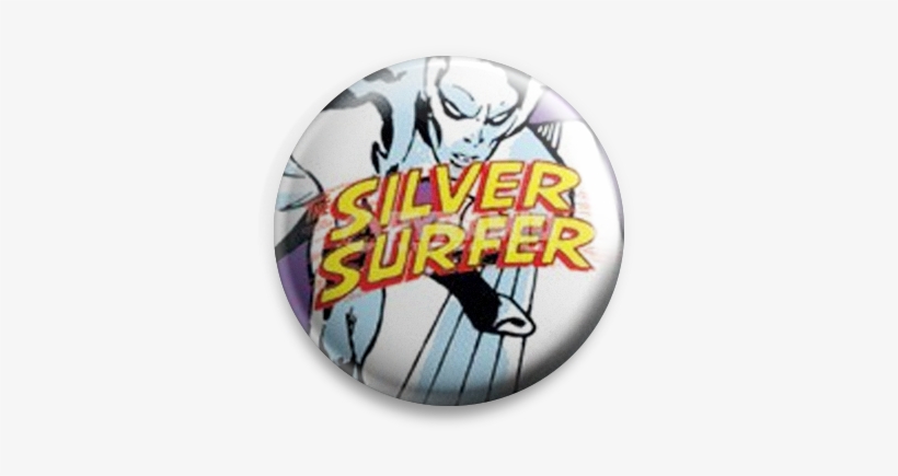 Silver Surfer - Marvel Comics Silver Surfer Zoom Button Badge, transparent png download