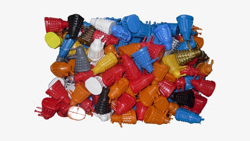 Plastic Daleks On The Front Of The Doctor Who Adventures - Doctor Who Dalek Miniatures, transparent png download