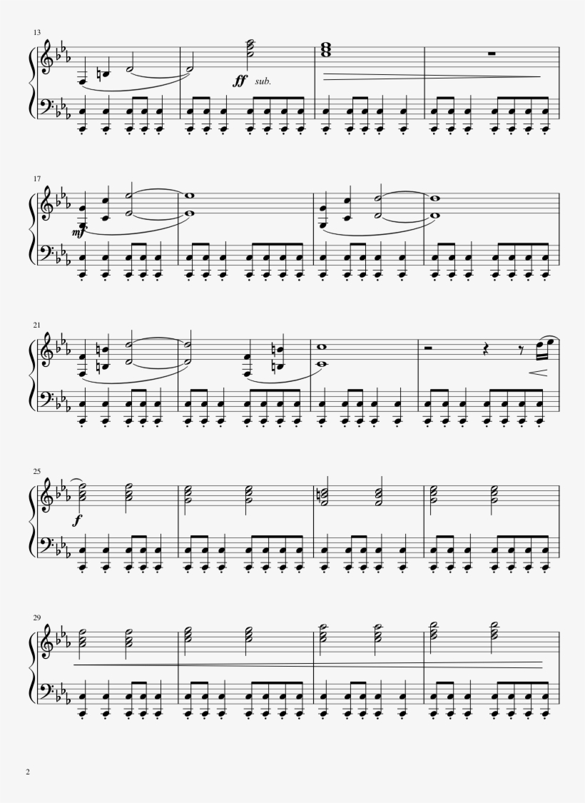 Dalek Medley Sheet Music Composed By Murray Gold 2 - Different Heaven My Heart Notes, transparent png download