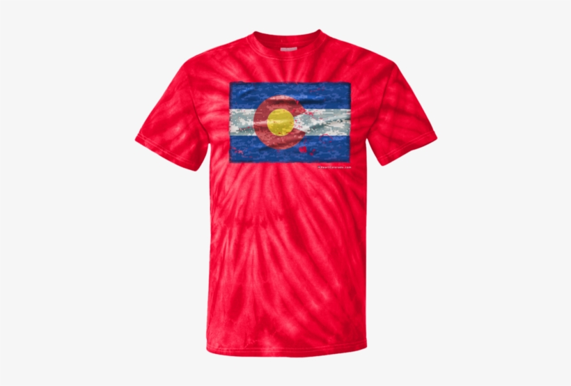 Colorado Flag Digital Camo Youth Tie Dye T Shirt Heart - Sunglasses Emoji Cool Smiley Tie-dye T-shirt, transparent png download