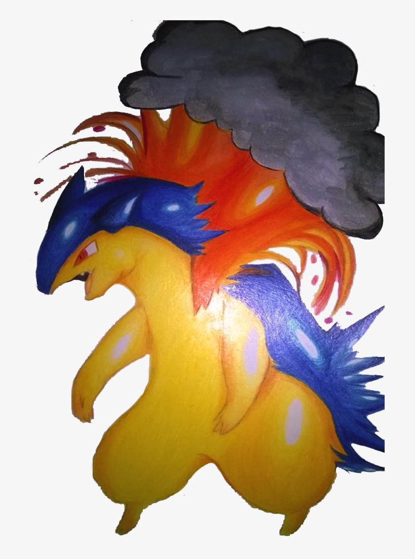 #157 Typhlosion Used Eruption In The Game Art Hq Pokemon - Game-art-hq, transparent png download