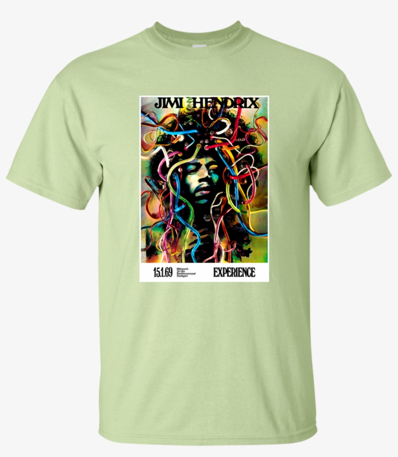 Jimi Hendrix Retro G200 Gildan Ultra Cotton T - Jimi Hendrix Stuttgart Germany Original Poster - 2, transparent png download