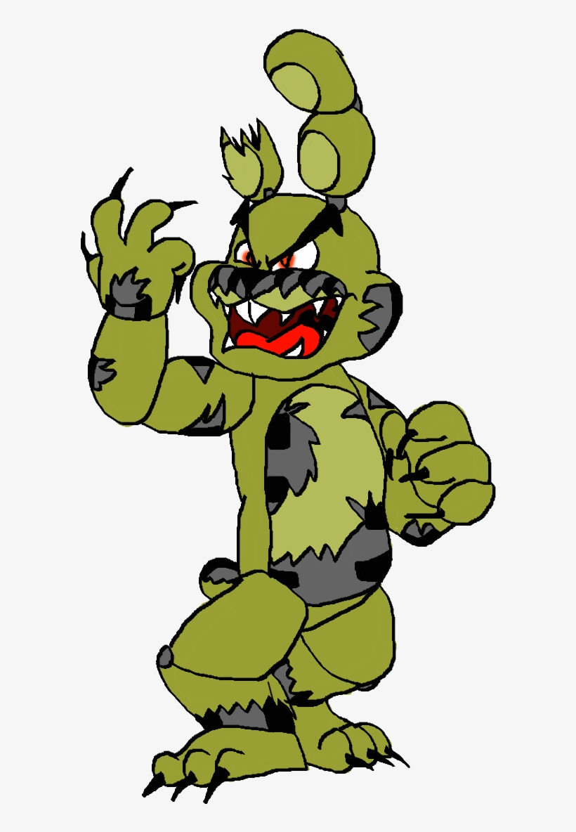 Springtrap By Pizza - Drawing, transparent png download