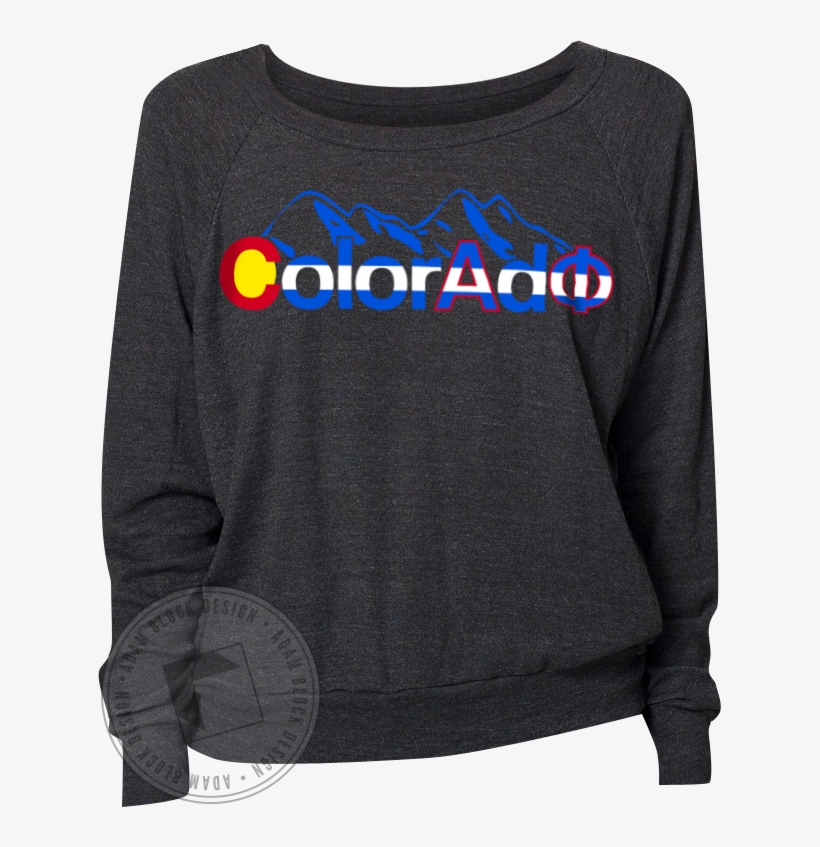 Alpha Phi Colorado Flag Pullover - Long-sleeved T-shirt, transparent png download