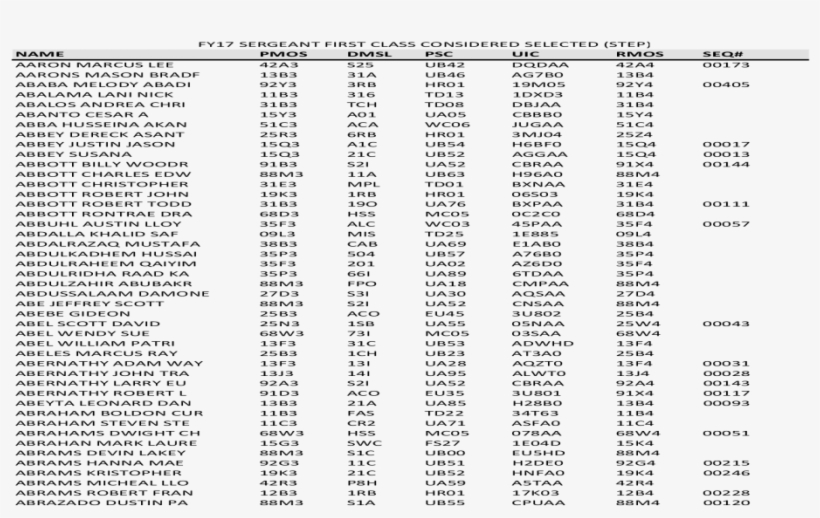 Fy17 Sfc Ac Considered Selected - Document, transparent png download