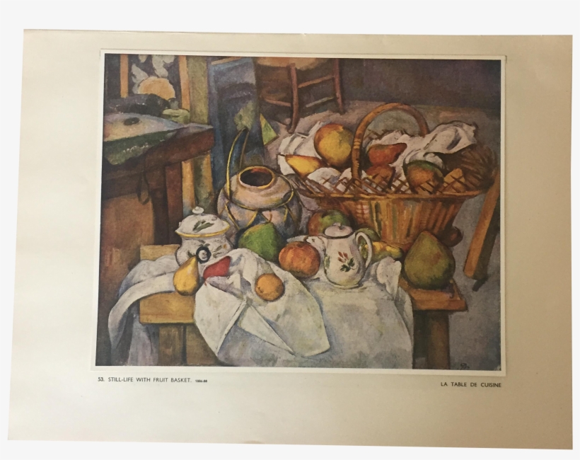 Png Royalty Free Download Paul Cezanne With Fruit - Still Life With Fruit Basket, transparent png download