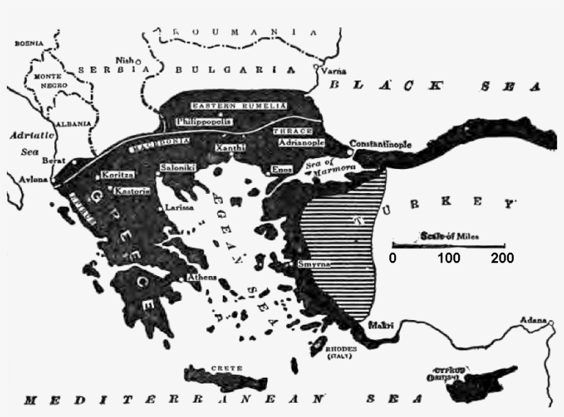 Parispeace Venizelos Map - Megali Idea, transparent png download