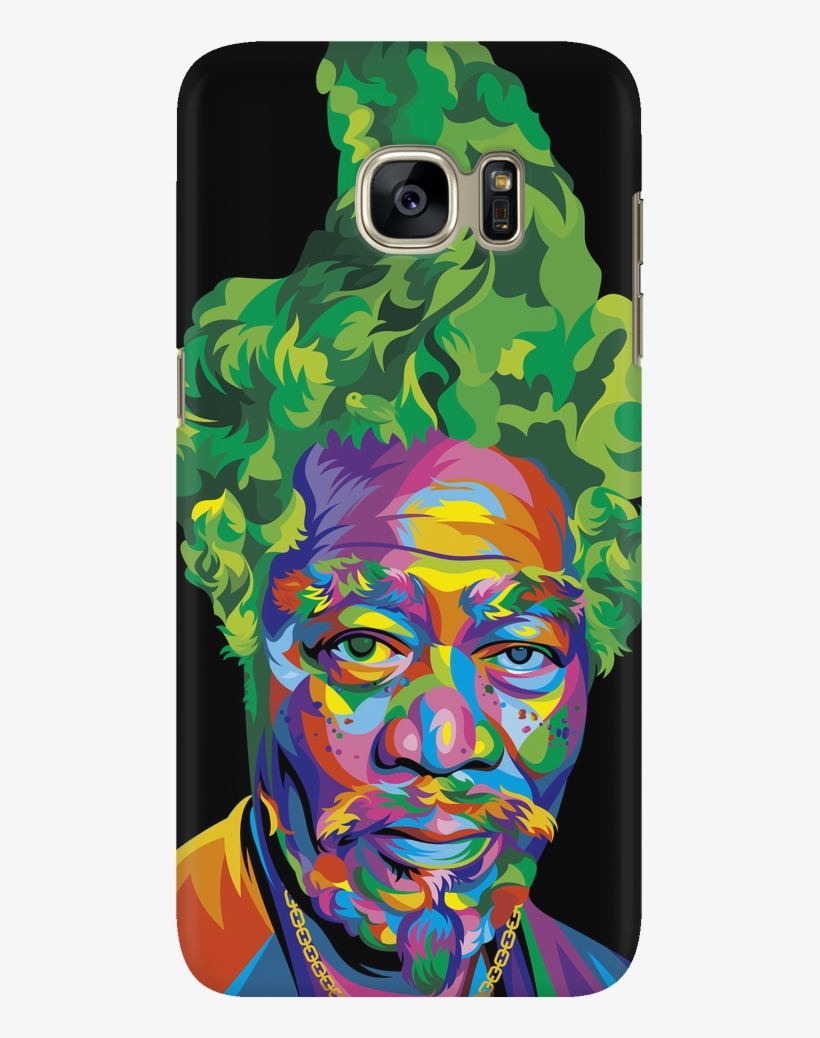 Morgan Freeman Afro Art Phone Case - Art, transparent png download