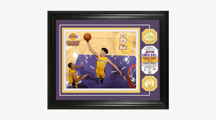 Los Angeles Lakers Lonzo Ball Nba Debut Minted Coin - Los Angeles Lakers Highland Mint Lonzo Ball Nba Debut, transparent png download