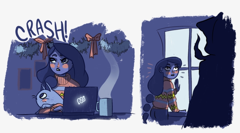 Caused A Shiver To Run Down The Back Of My Spine - Cartoon, transparent png download