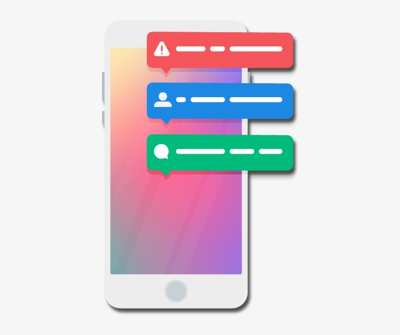 Celular Mensagens Coloridas 1 - Mobile Phone, transparent png download