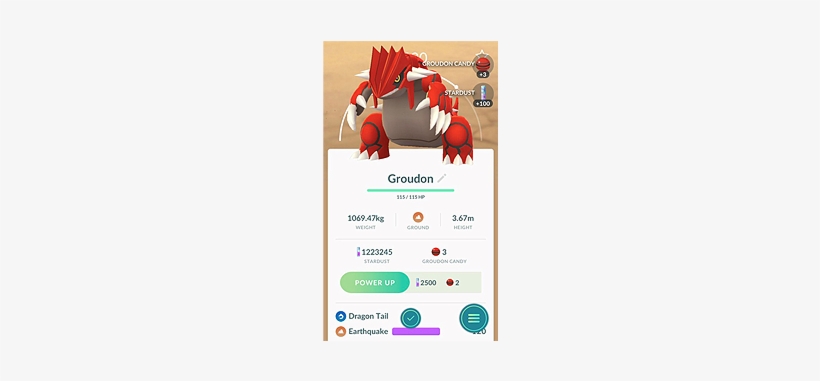 Atributos Y Movimientos De Groudon En Pokémon Go - Groudon Pokemon Go Pc, transparent png download