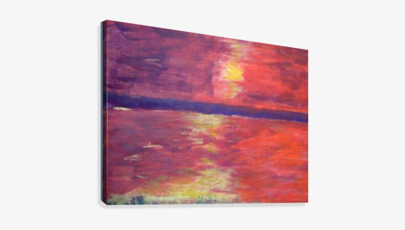 Banner Black And White Red Sunset Darryl Green Canvas - Canvas Print, transparent png download