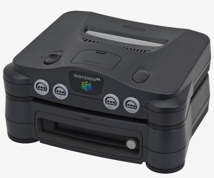 File - 64dd-attached - Nintendo 64 Console, transparent png download