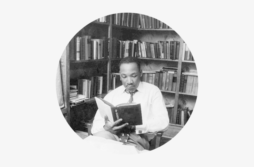 The Muskingum County Library System Is Honored To Be - Martin Luther King Jr Reading A Book, transparent png download