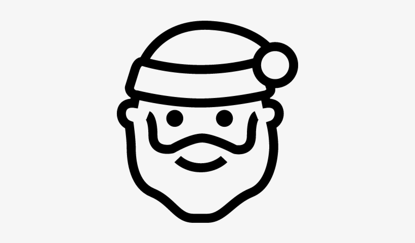 Santa Claus Face Vector - Weihnachtsmann Icon, transparent png download