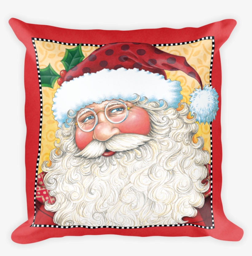 "big Santa Face" Pillow - Mary Engelbreit Christmas, transparent png download