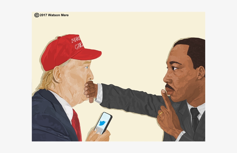 Share This - - Martin Luther King And Trump, transparent png download