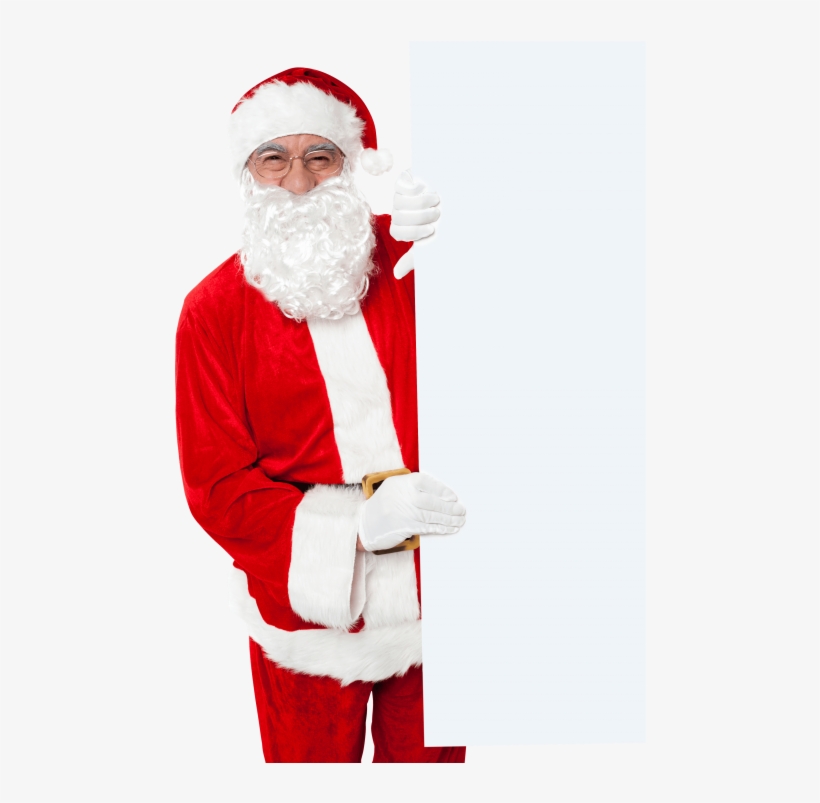 Free Png Santa Claus Png Images Transparent - Santa Claus With A Banner Png, transparent png download