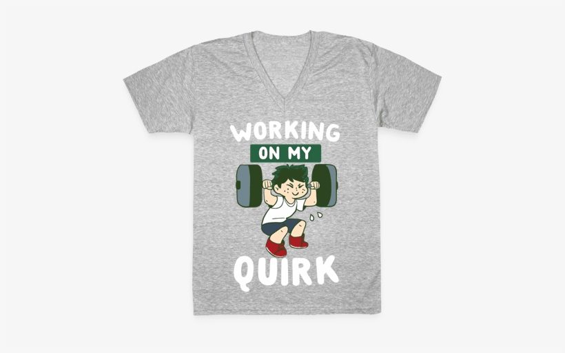 Working On My Quirk - My Hero Academia Deku Shirt, transparent png download