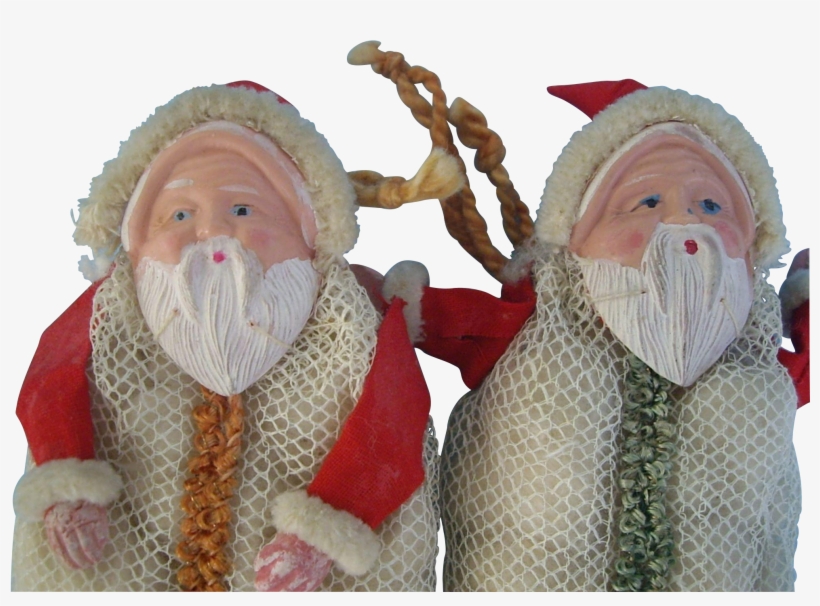 Two Candy Container With Santa Faces Found At Www - Christmas, transparent png download