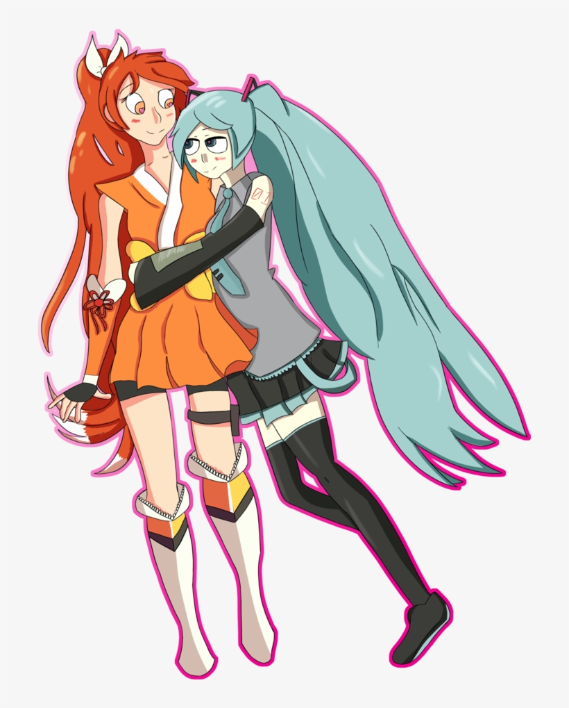 Crunchyroll Hime And Her Hatsune Miku By Jackgaughan Crunchyroll Hime X Miku Transparent Png 830x963 Free Download On Nicepng