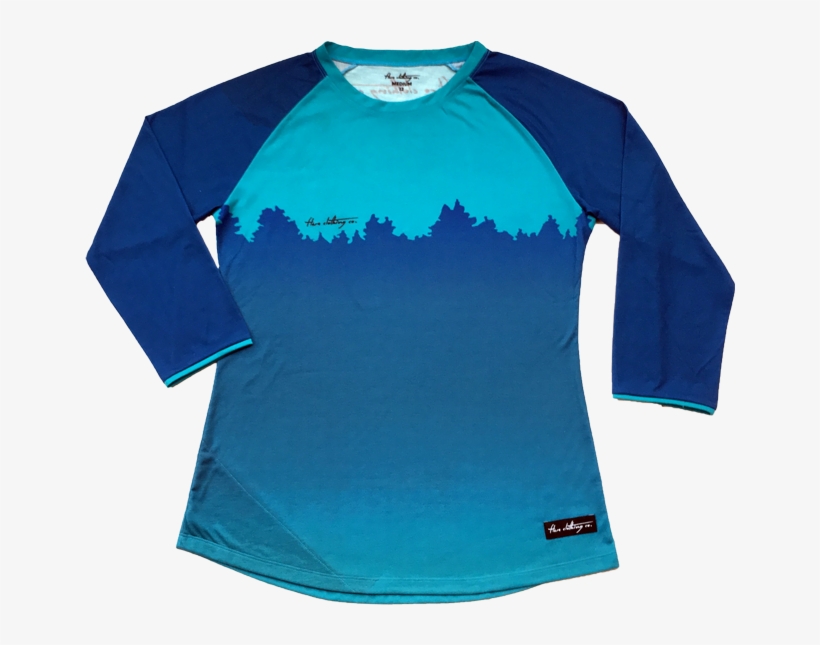 Flare Women's Enduro Jersey Teal - Long-sleeved T-shirt, transparent png download