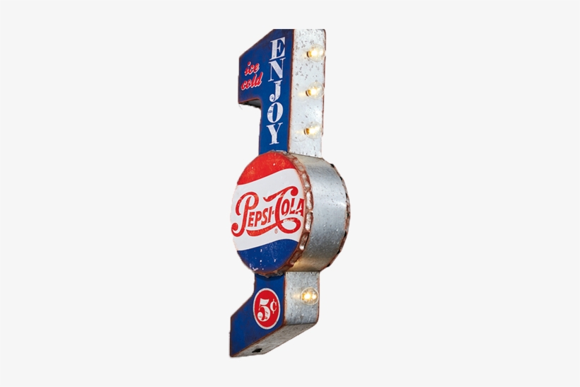 Nostalgic Retro Metal Pepsi Cola Led Glowing Lighted, transparent png download