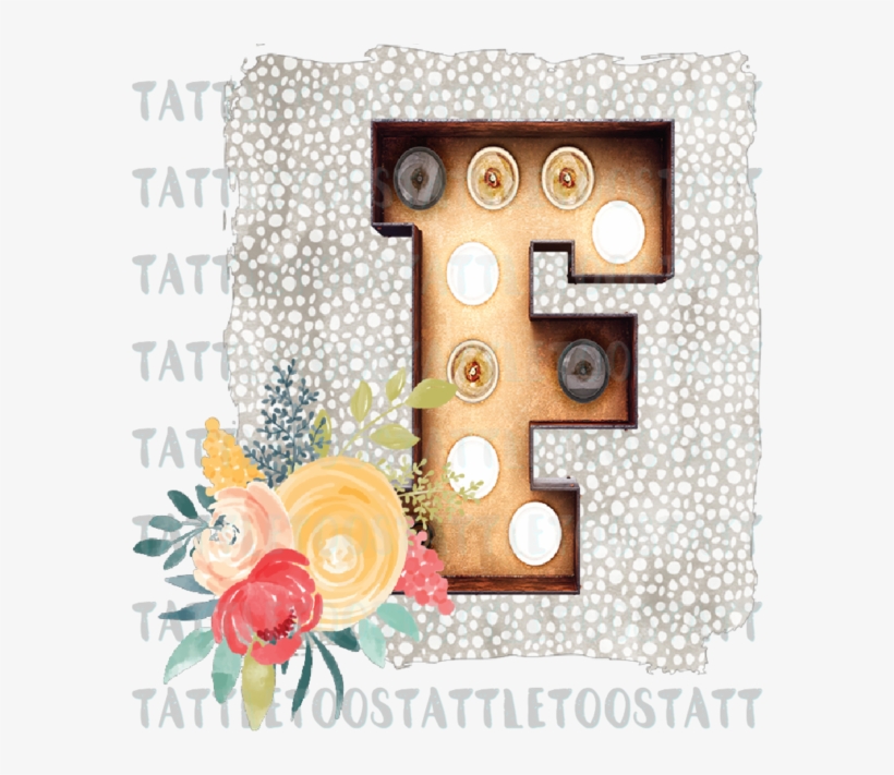 Marqueefloralletter F - Letter, transparent png download