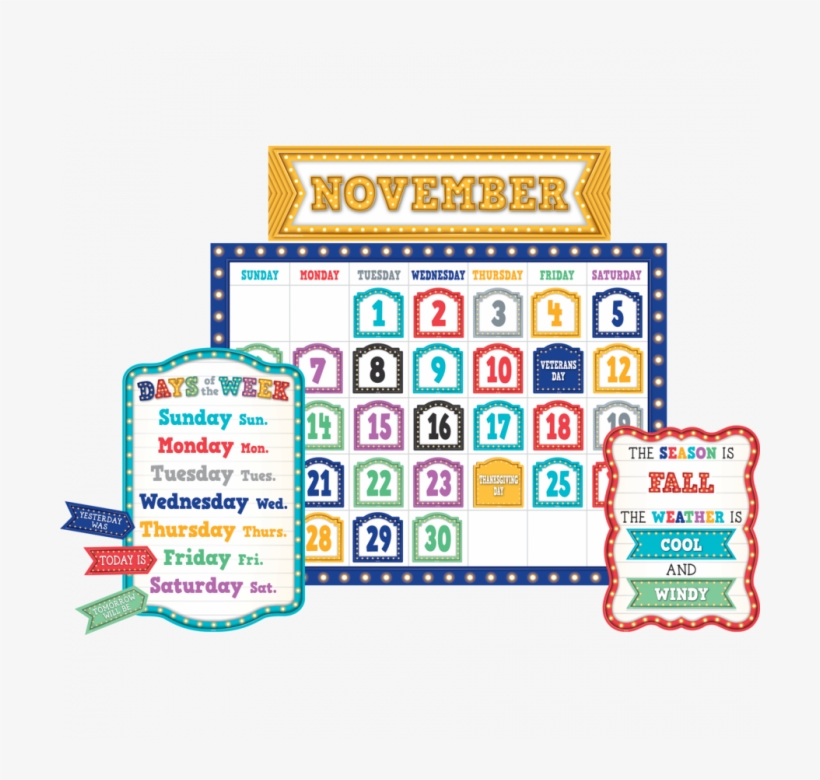Teacher Created Resources Marquee Calendar Bulletin, transparent png download