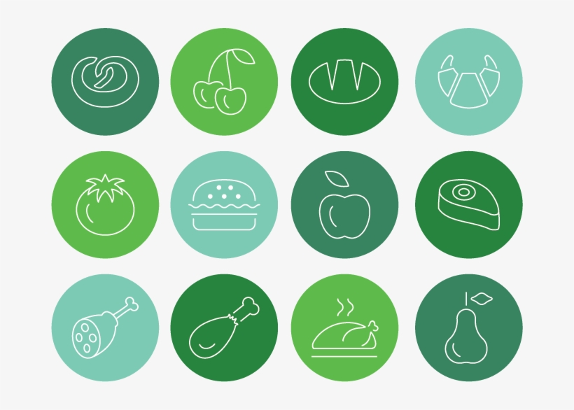 Food Icons - Dark Autumn Colour Palette, transparent png download