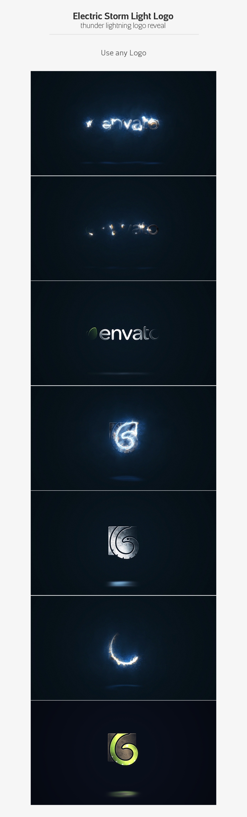 Electric Storm Light Logo • After Effects Template - Emblem, transparent png download