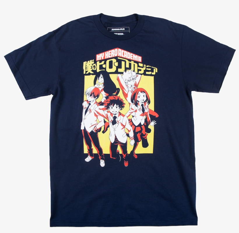 My Hero Academia Group Navy Tee - Shirt, transparent png download