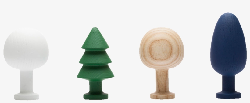 Forest, Wood Wall Mount Coat Hangers Set Of 4-0 - Hook, transparent png download