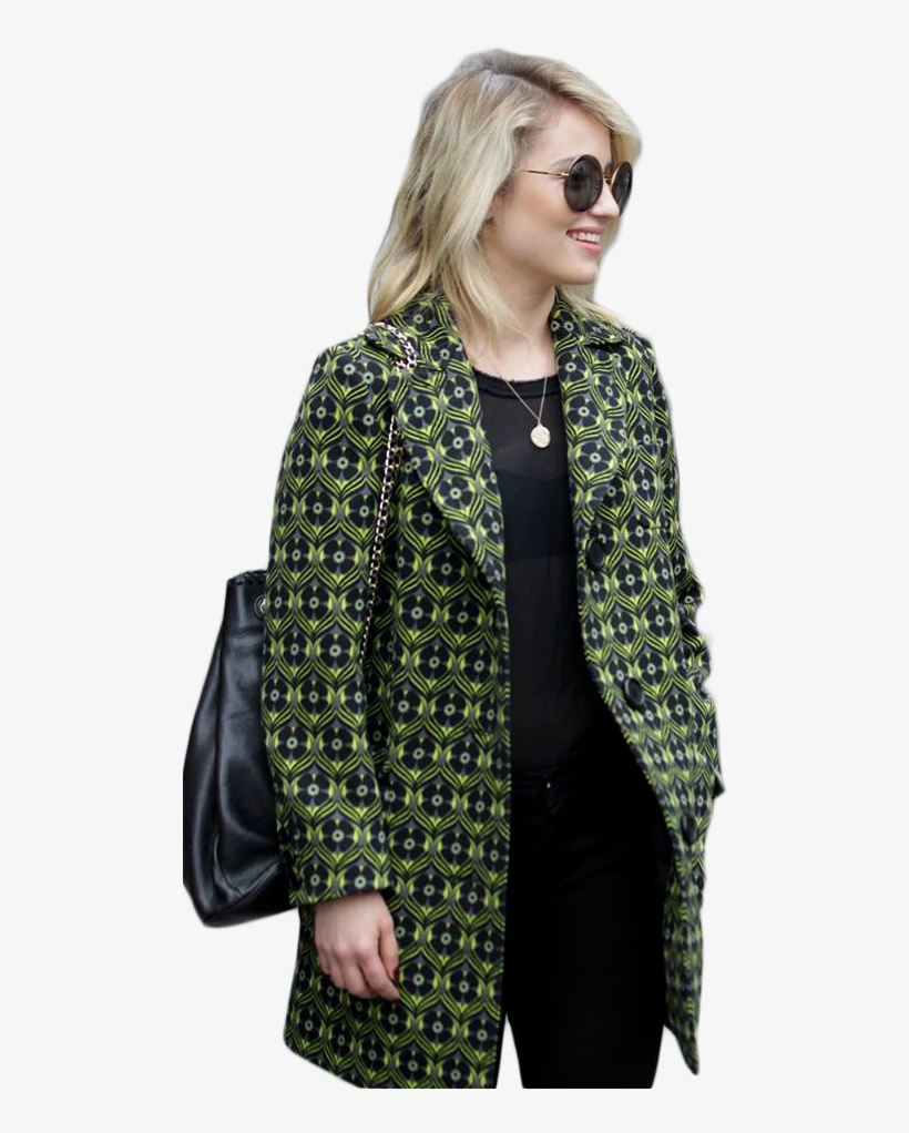 Dianna Agron Wearing A Green Jacket Png - Dianna Agron, transparent png download