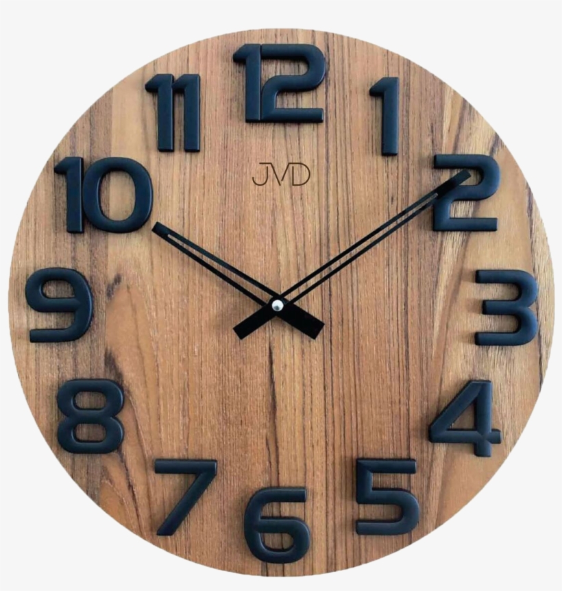 Wooden Wall Clock Jvd Ht97 - Nástěnné Hodiny Dřevěné, transparent png download