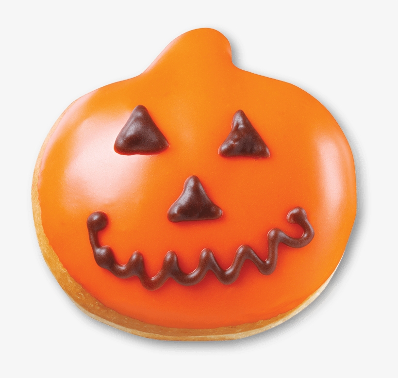 Krispy Kreme Halloween 2016 Pumpkin Doughnut - Dunkin Donuts Halloween Donut, transparent png download