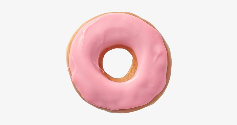Strawberry Iced Doughnut ☆ - Iced Ring Doughnuts, transparent png download