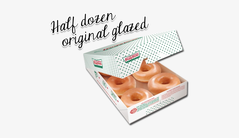 Half Dozen Original Glazed -sa - Half Dozen Glazed Krispy Kreme, transparent png download