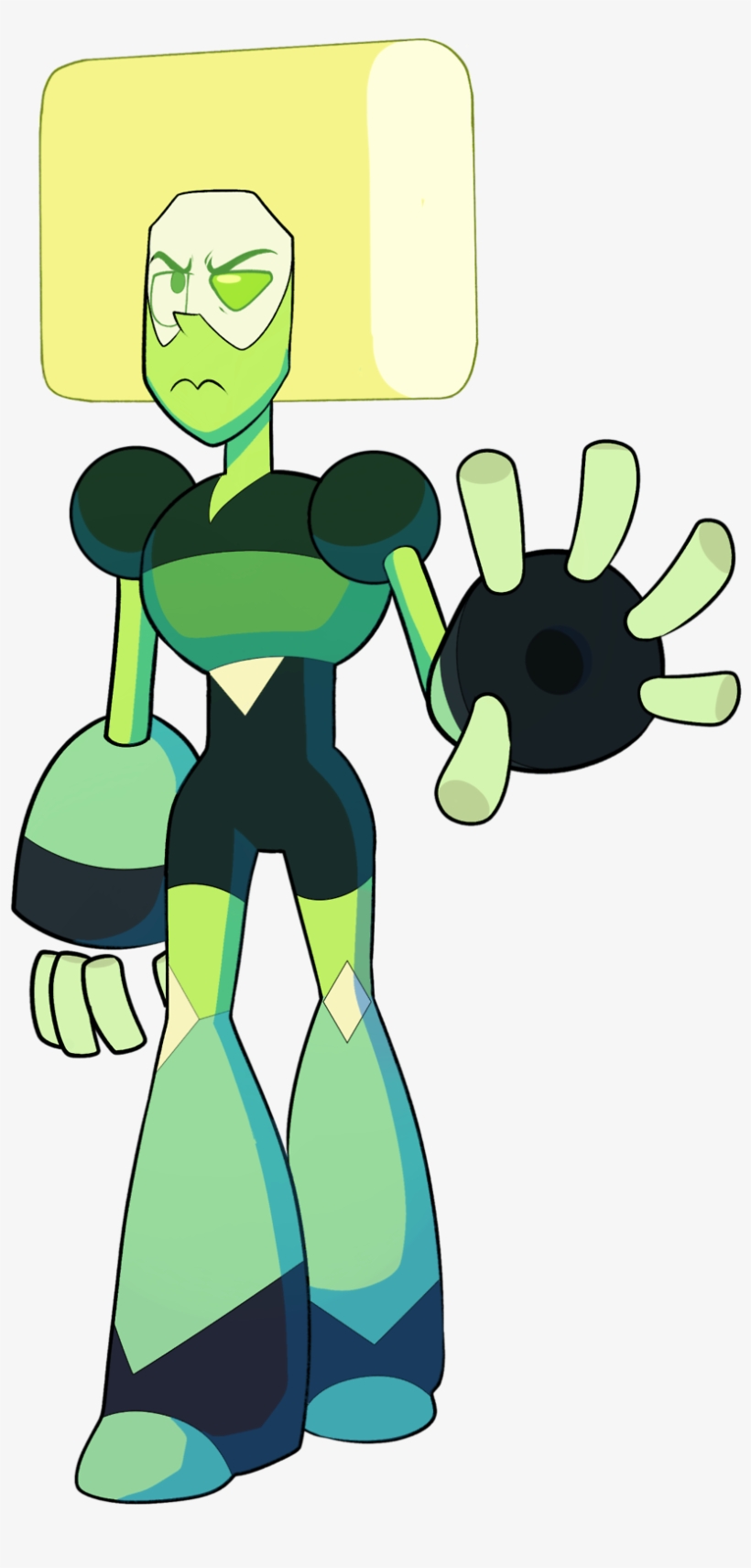What Color Is Peridot Elegant Peridot Gemdraws Wiki - Squaredot Steven Universe, transparent png download