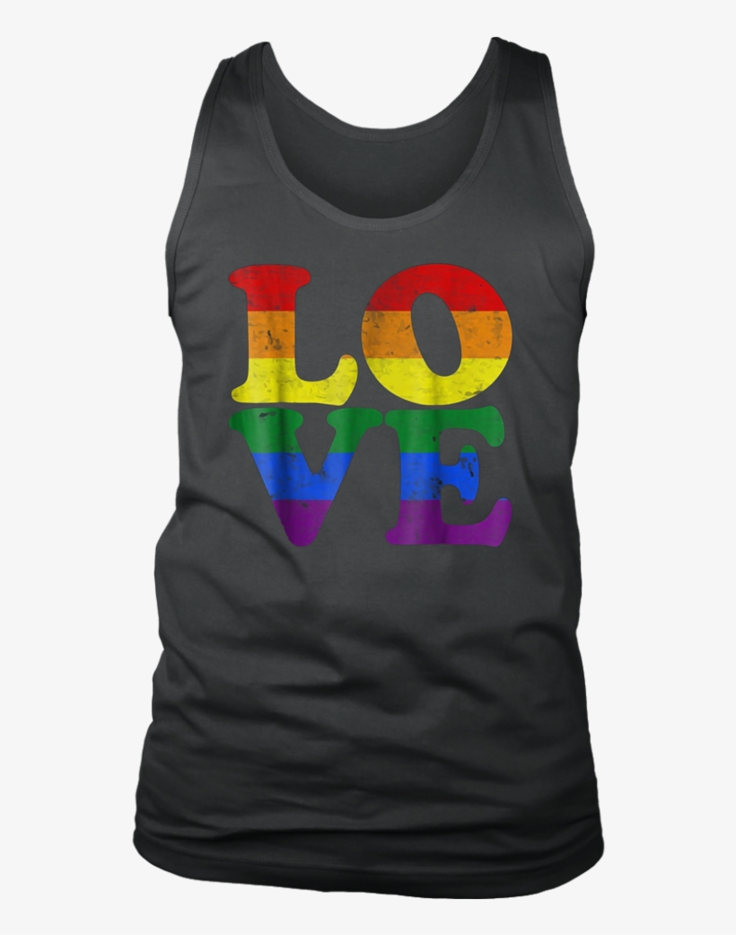 Vintage Love Rainbow Flag Lgbt Gay Pride T-shirt - Patrick's Day Of Black Panther, transparent png download