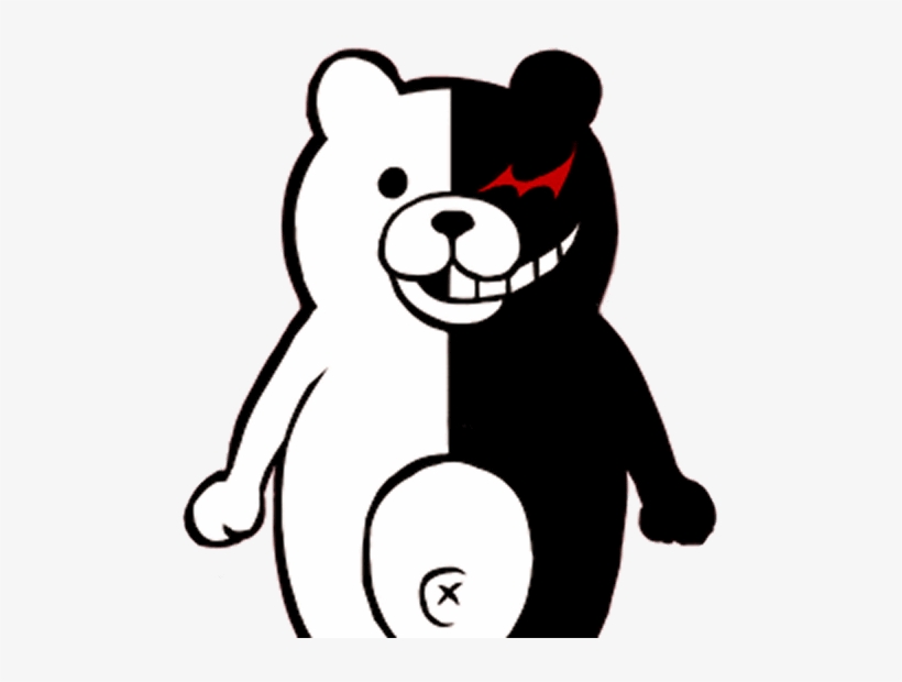 40 - Danganronpa Dangan-ronpa Mono Kuma Black & White, transparent png download