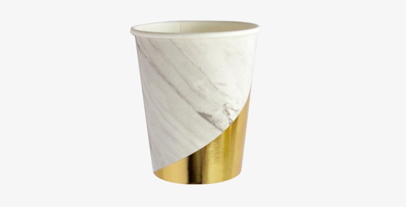 White Marble Colorblock Paper Cups - Diy Marble Paper Cups, transparent png download