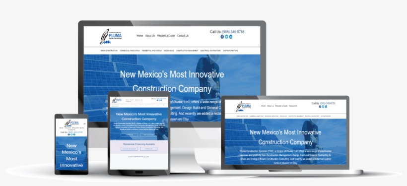 Pluma Construction - Web Page, transparent png download
