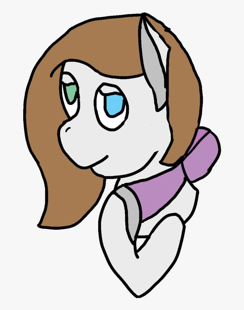 Speckles, Bow, Bust, Earth Pony, Heterochromia, Oc, - Cartoon, transparent png download